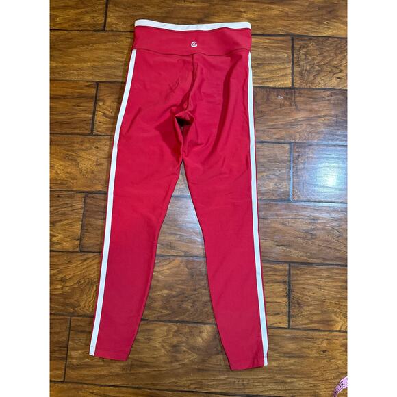 Calme by JOHNNY WAS Red Striped Leggings Endurance High Waist Medium - Picture 7 of 7